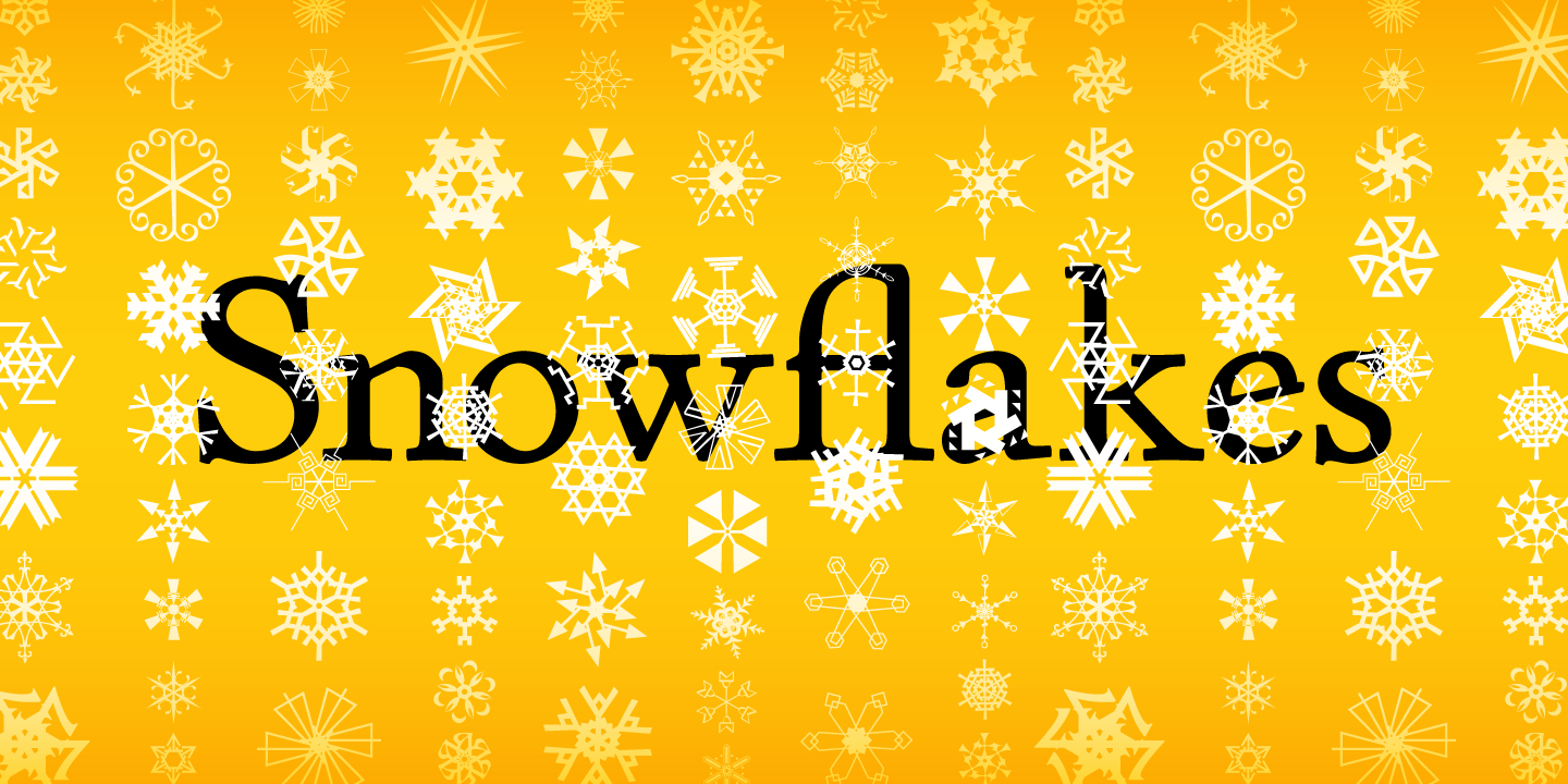 Ejemplo de fuente P22 Snowflakes #1